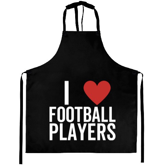 I Love Football Players Aprons
