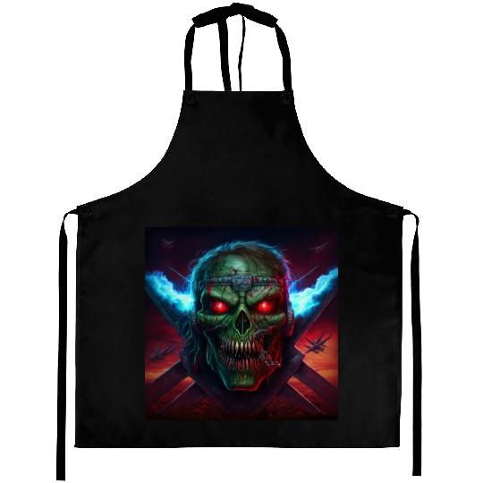 ZOMBIE IRON MAIDEN (version 14) Aprons