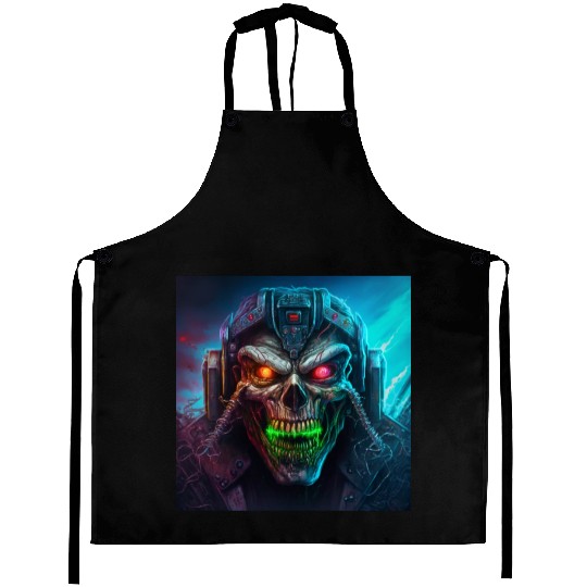 ZOMBIE IRON MAIDEN (version 8) Aprons