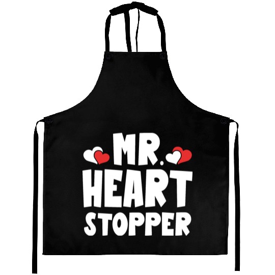 Mr Heart Stopper Funny Boyfriend Valentine's Day Aprons