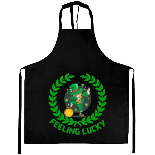 St Patricks day special feeling lucky Aprons