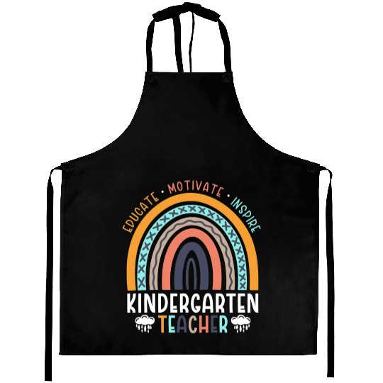 Educate Motivate Inspire Kindergarten Teacher Aprons