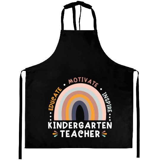 Educate Motivate Inspire Kindergarten Teacher Aprons
