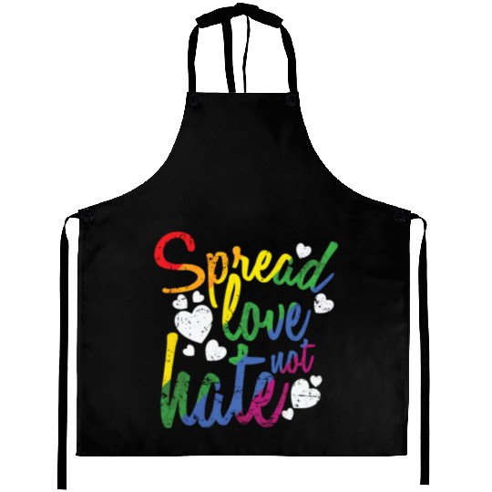 Spread Love not hate LGBT Rainbow Aprons