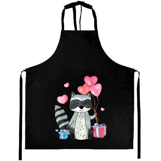 Raccoon Valentine Gift Raccoon Owner Trash Panda Aprons