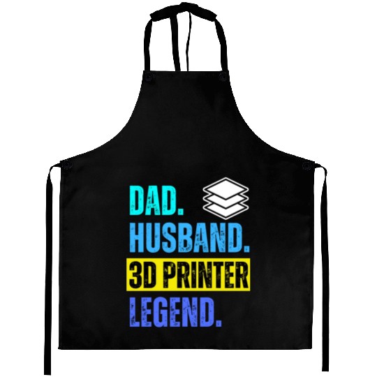 Dad Husband 3D Printer Legend Aprons
