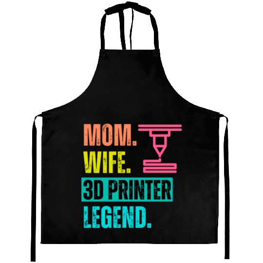 Mom Wife 3D Printer Legend Aprons