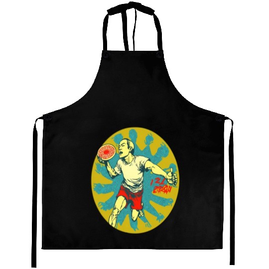 Ultimate Frisbee Retirement Appreciation Pop Art Aprons