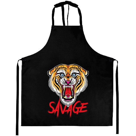 Savage Tiger Traditional Tattoo Aprons