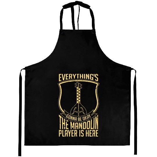 Mandolin Everything's Gonna Be Okay Country Music Aprons