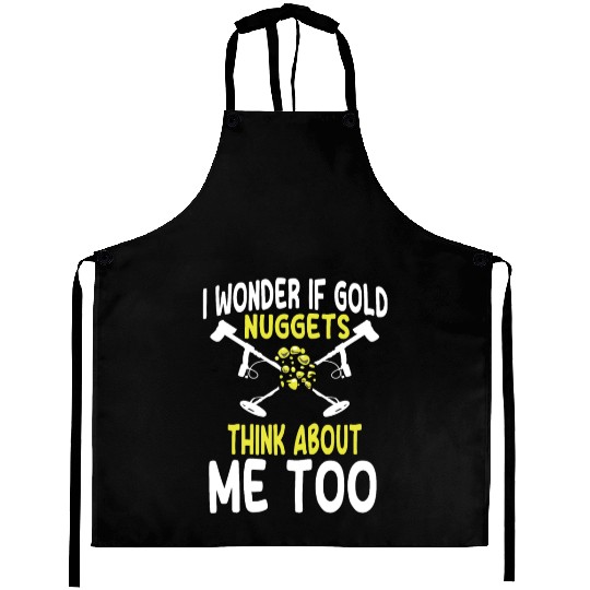 Funny Metal Detecting Saying Aprons