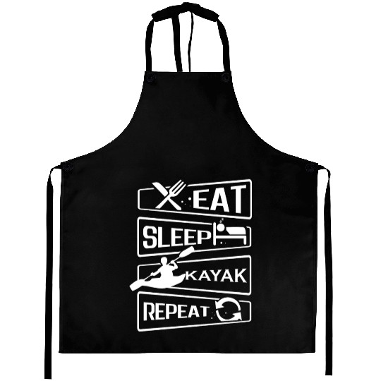 Eat Sleep Repeat Kayak Paddling Canoe Watersports Aprons
