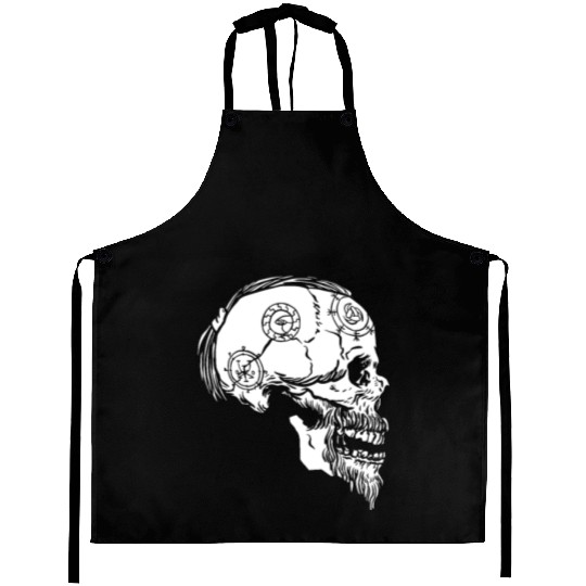 Viking Skull Tattoo Runes Halloween Cool Aprons