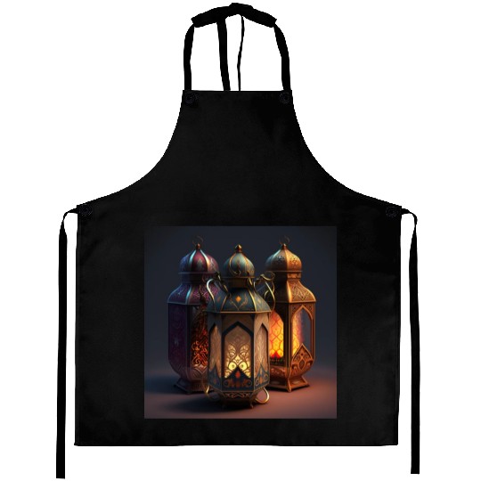 Ramadan lanterns hyper realistic hyper details Aprons