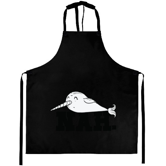 Procrastinating Narwhal Lover Aquatic Animals Aprons