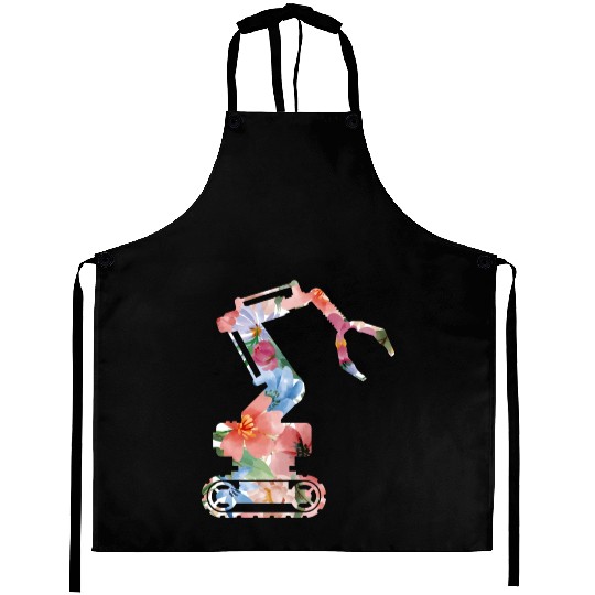 Robot Robotics Engineer Flower Aprons