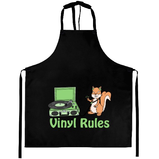 vinyl rules pastel green Aprons
