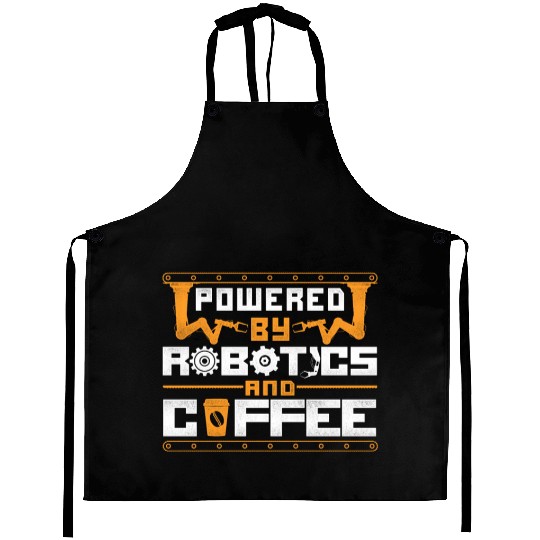 Robot Robotics Engineer Coffee Aprons