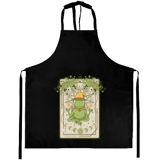 Dark Cottagecore Wizard Frog Goblincore Aesthetic Aprons