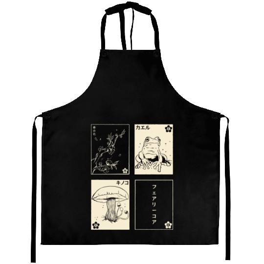 Cottagecore Tarot Cards Fungi Frog Goblincore Aprons