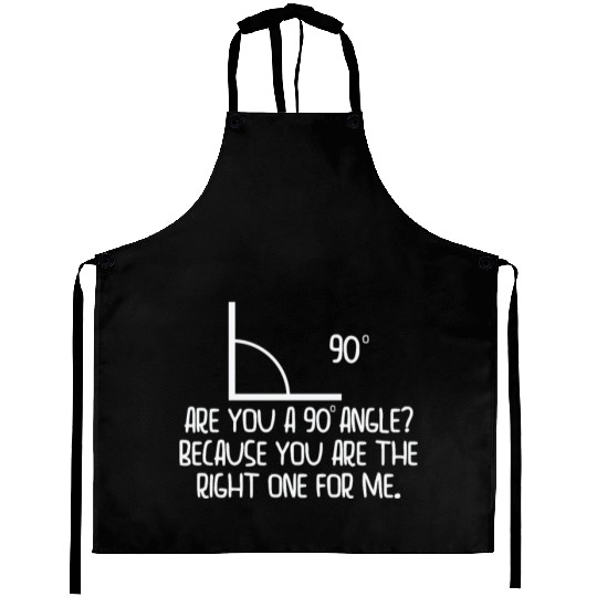 Mathematics Right Angle Cheesy Pun Math Geek Aprons