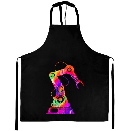 Robot Robotics Engineer Tie Dye Aprons