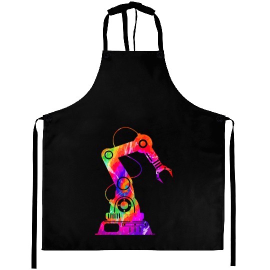 Robot Robotics Engineer Tie Dye Aprons
