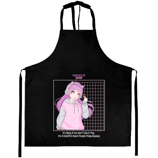 Powered By KPop Korean Pop Kdrama Music Lovers Aprons