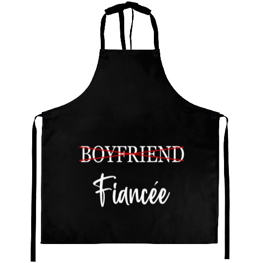 Couple Engagement Engaged Men Funny Fiancee Aprons