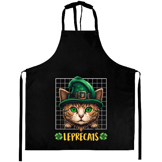 St. Patrick's Day cats leprecats kittens Aprons