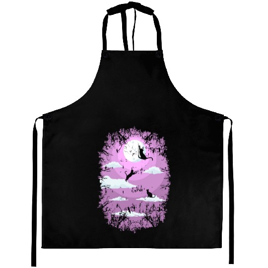 Cats Jumping On The Moon Aprons