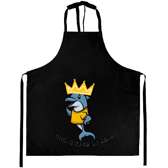 Orcas king of sea Aprons