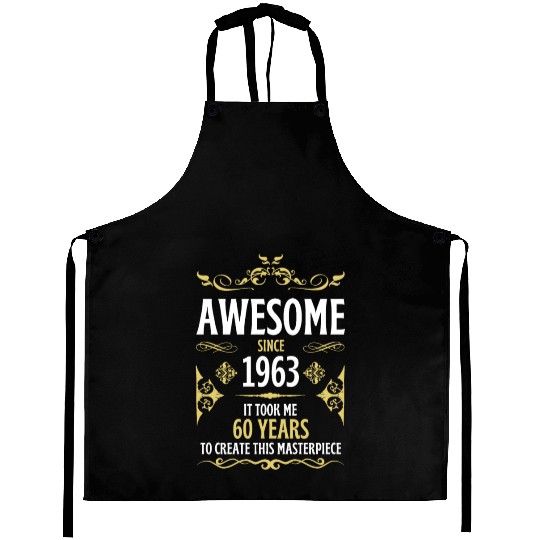 60th Birthday Vintage 1963 Aprons