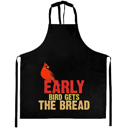 Early Bird Gets The Bread Apparel Bird Lover Aprons