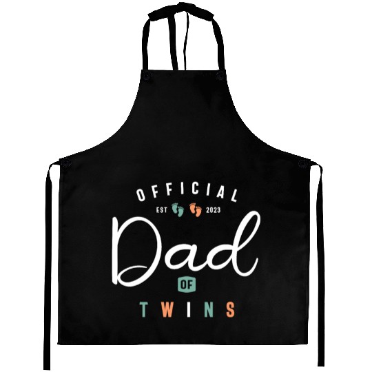 Dad of Twins Funny New Daddy To Be Expecting 2023 Aprons