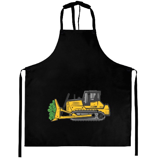 St. Patrick's Day Irish Boys Shamrock Excavator Aprons
