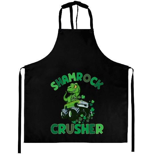St. Patrick's T. rex Monster Truck The Shamrock Aprons