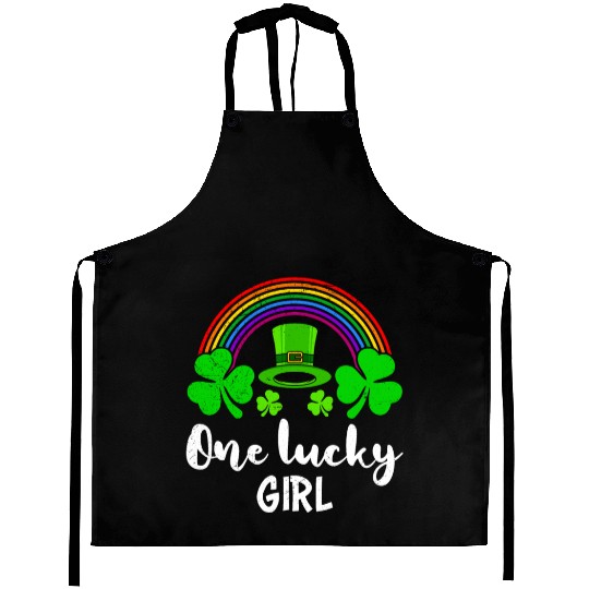 One Lucky Girl St Patrick's Day Women Aprons