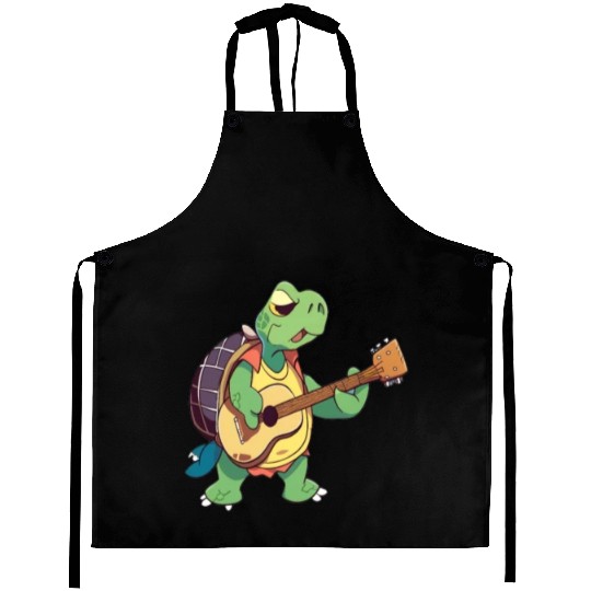 Turtle Tortoise Guitar Players Guitarist Aprons