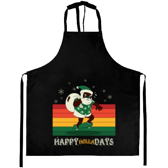 African American Santa Claus Aprons
