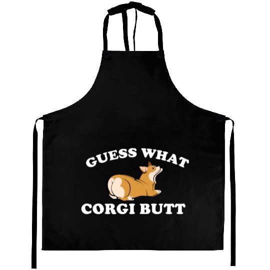 Guess What? Corgi Butt Funny Dog Lover Aprons