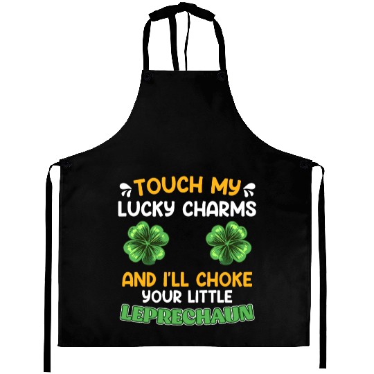 Funny St. Patrick's Day saying Lucky Charms Aprons