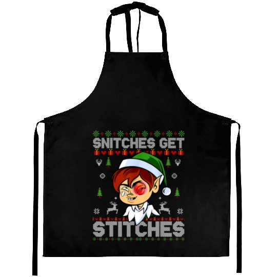 Warrior 12 Snitches Get Stitches Aprons
