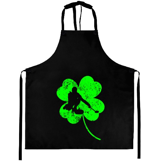 Curling St. Patrick's day shamrock Aprons