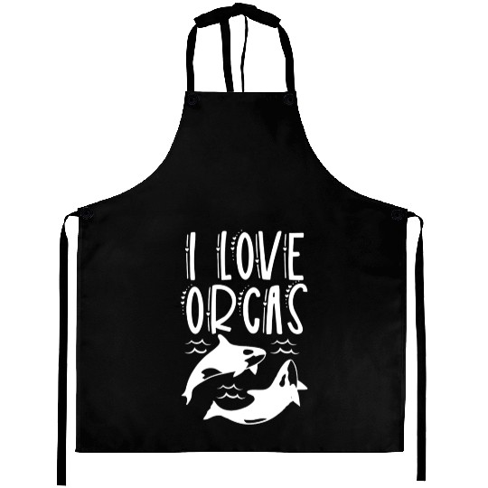 I Love Orcas Sea Orca Protect Whale Aprons