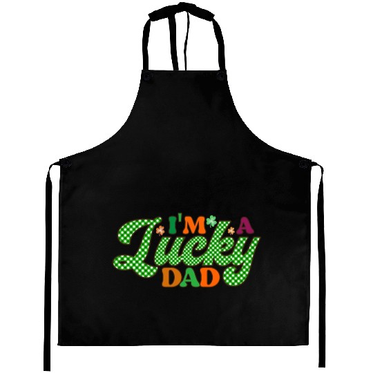 Im A Lucky Dad Sublimation Aprons