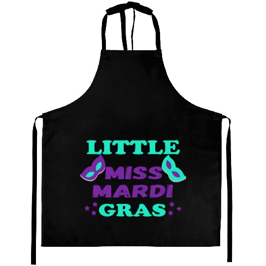 little miss mardi gras great Gift for Women & Girl Aprons