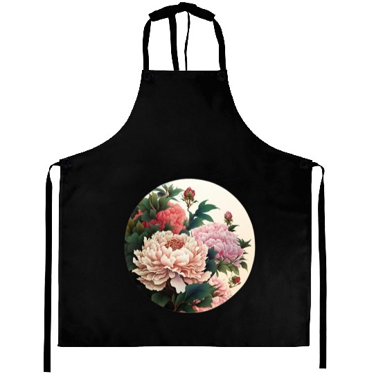 Peony flowers Aprons