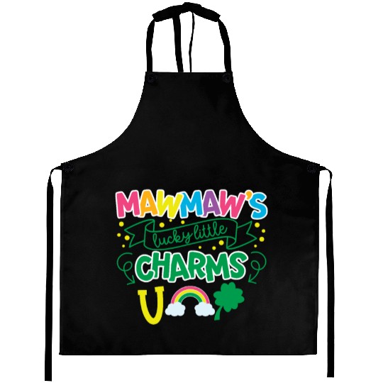 Mawmaw's Lucky Little Charms Clover Shamrock Aprons