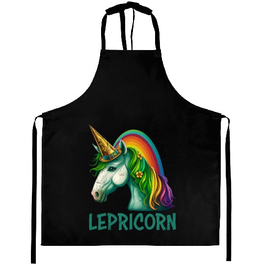 Unicorn St Patrick's Day women Ireland Lepricorn Aprons